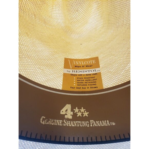Resistol 4 Star W2667 Cattleman Natural Size 7 5/8 VinylCote Long Oval - Picture 7 of 8